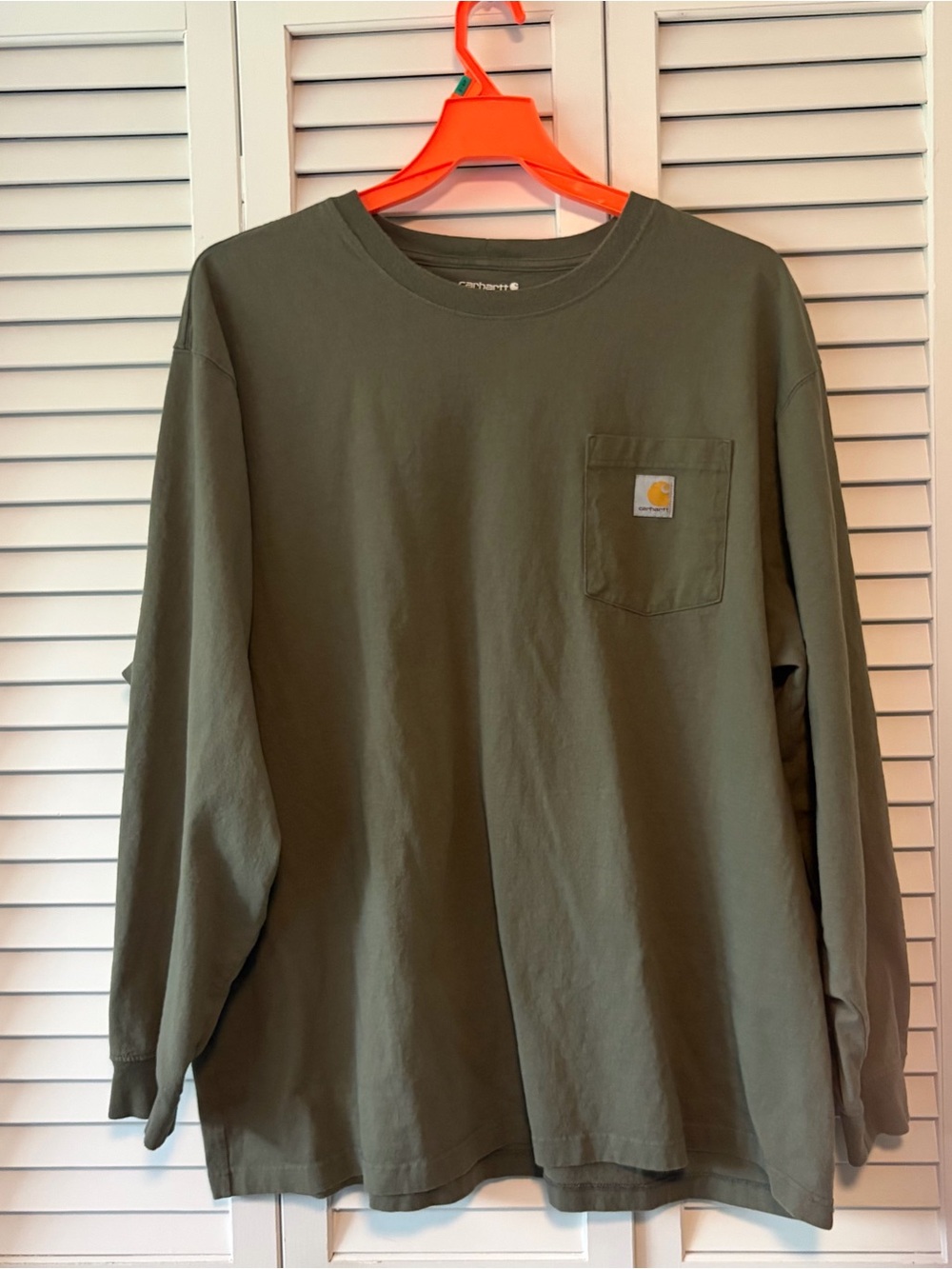 Carhartt Olive Green Long-Sleeve Pocket T-Shirt 2x